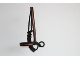 Nylon grooming halster met touw FS zwart