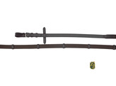 Web reins with chrome buckles - Shetland black