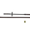 Rubber grip reins  gold plated buckles - PS dark brown