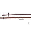 Leather reins with rubber - CS chocolate
