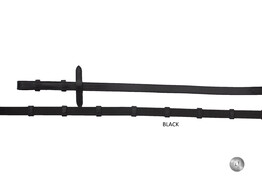 Leather reins with rubber