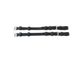Cheeckpiece  chrome buckles / pair PS black