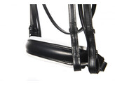 Cranck noseband flat leather FS black / patent