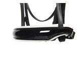 Cranck noseband flat leather FS black / patent