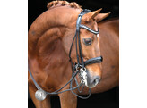 SORAYA double bridle round leather - CS black