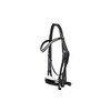 Double bride  New Pro Dressage  cuir vernis - CS noir-blanc