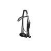 Double bride  New Pro Dressage  cuir vernis - CS noir-blanc