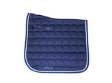 Saddle pad navy / white and toyal blue cord pipings
