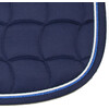 Saddle pad navy / white and toyal blue cord pipings