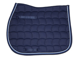 Zadeldek navy / wit en royal blue koordbies