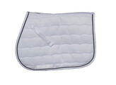 Saddle pad white / white and black cord pipings