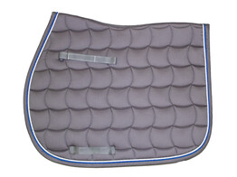 Zadeldek grijs / wit en royal blue koord