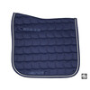 Saddle pad navy/navy and white cord pipings - All purpose