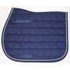 Saddle pad navy/navy and white cord pipings - All purpose