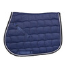 Saddle pad navy/navy and white cord pipings - All purpose
