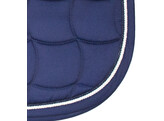 Saddle pad navy/navy and white cord pipings - All purpose