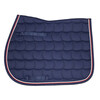 Saddle pad navy / white and red cord pipings