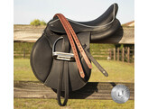 Stirrup leathers in Aniline leather - 135cm tobacco