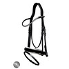 Pro Selected Hoofdstel Sunline Silver - aansnoerneusriem met lak - FS zwart