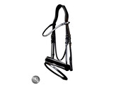 Pro Selected Hoofdstel Sunline Silver - aansnoerneusriem met lak - FS zwart
