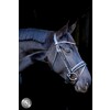 Pro Selected Hoofdstel Sunline Silver - aansnoerneusriem met lak - FS zwart