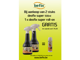 Befix promo  16x deofix super 500ml   8x deofix super roll on 100ml free 