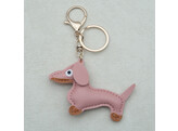 Porte-cles Chien - Rose