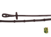 Rubber grip reins NEW PRO - ss buckles - 16mm - Full black
